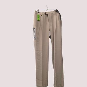 Haggar Men's Classic Beige Dress Pants